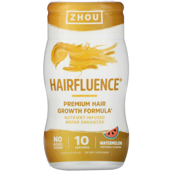 Zhou Nutrition, Hairfluence, NutrientInfused Water Enhancer