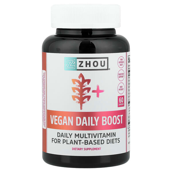 Zhou Nutrition, Vegan Daily Boosts, High Potency, 60 Capsules