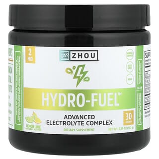 Zhou Nutrition, Hydro-Fuel™, Advanced Electrolyte Complex, Lemon Lime, 5.36 oz (152 g)
