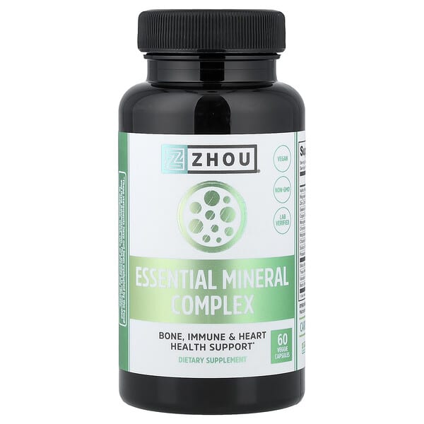 Zhou Nutrition, 필수 미네랄 복합체 , 베지 캡슐 60정