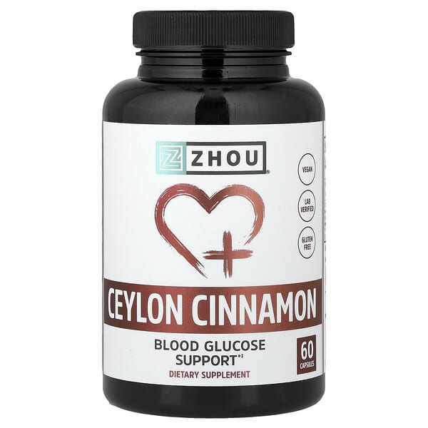 Zhou Nutrition, 실론 시나몬 , 캡슐 60정