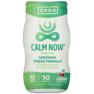 Zhou Nutrition, Calm Now, Nutrient-Infused Water Enhancer, Cherry, 1.69 fl oz (50 ml)