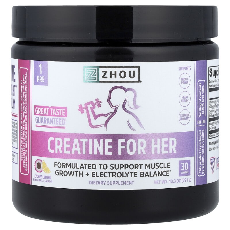 Creatine For Her, Lychee Lemon, 10.3 oz (291 g)