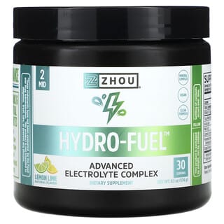Zhou Nutrition, Hydro-Fuel, Complejo de electrolitos avanzado, Lima limón, 174 g (6,1 oz)