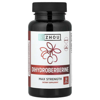 Zhou Nutrition, Dihydroberberine, 30 Vegetarian Capsules (100 mg per capsule)