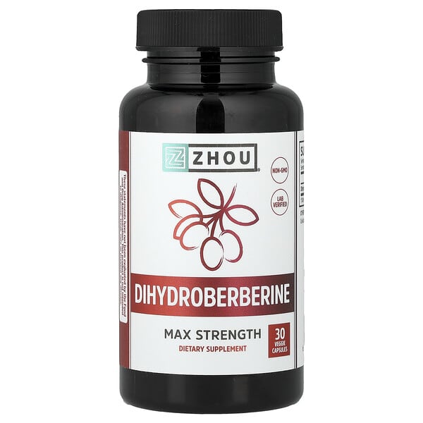 Zhou Nutrition, 디하이드로베르베린, 베지 캡슐 30정(캡슐 1정당 100mg)