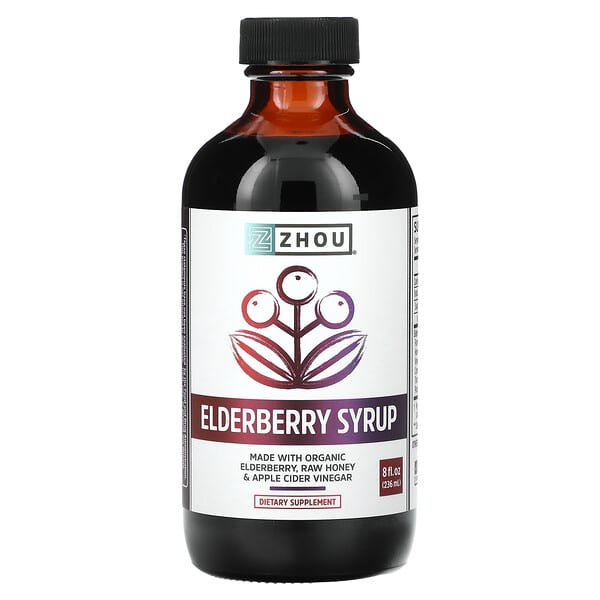 Zhou Nutrition, 接骨木果糖漿，8 液量盎司（236 毫升）