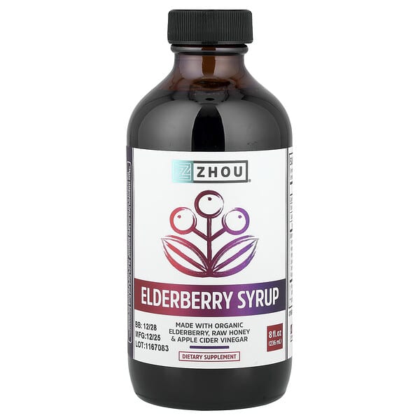Zhou Nutrition, Elderberry Syrup, 8 fl oz (236 ml) — product photo 1