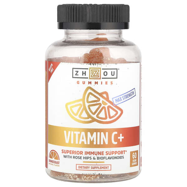 Vitamin C+, Orange Blast, 60 Vegan Gummies