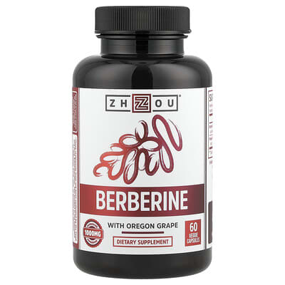 Zhou Nutrition, Berberine with Oregon Grape, 1,000 mg, 60 Vegetarian Capsules (500 mg per capsule)