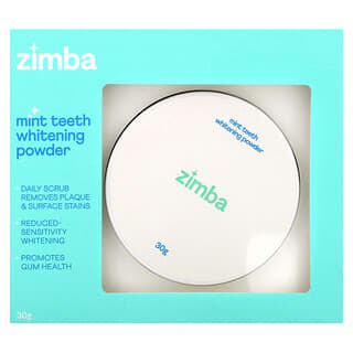 Zimba, Mint Teeth Whitening Powder, Minze-Zahnaufhellungspulver, 30 g