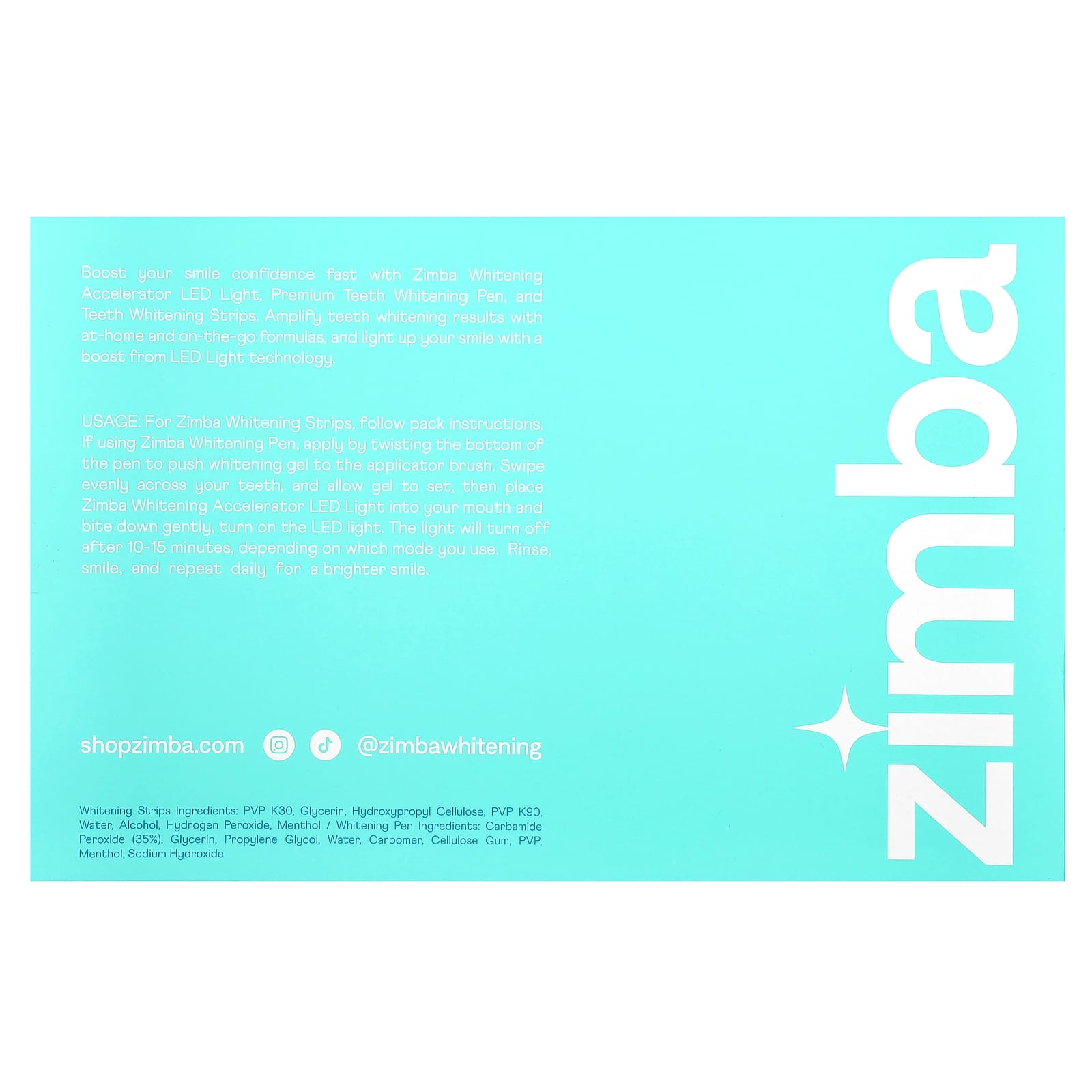 Zimba, Ultimate Teeth Whitening Kit, 1 Kit