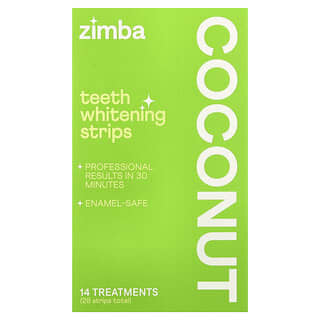 Zimba, Teeth Whitening Strips, Coconut, 14 Treatments