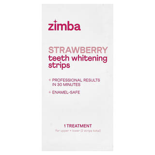 Zimba, Tiras para blanquear los dientes, Fresa, 14 tratamientos