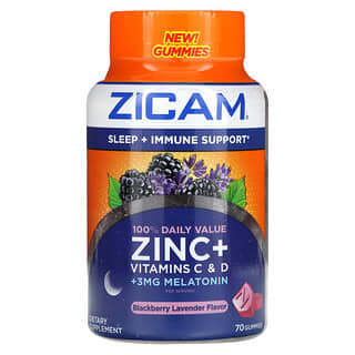 Zicam, Sleep + Immune Support, Blackberry Lavender, 70 Gummies