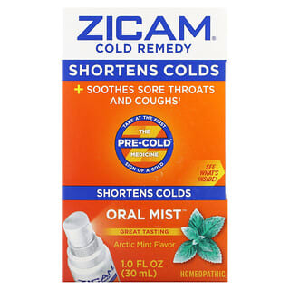 Zicam, Cold Remedy, спрей для полости рта, арктическая мята, 30 мл (1 жидк. Унция)