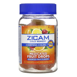 Zicam, 健康フルーツドロップ、フルーツアソート、ドロップ25粒
