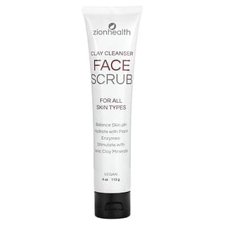 Zion Health, Face Scrub, Clay Cleanser, For All Skin Types, 4 oz (113 g)