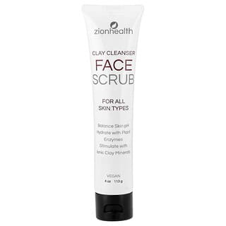 Zion Health, Face Scrub, Clay Cleanser, For All Skin Types, 4 oz (113 g)