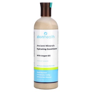 Zion Health, Ancient Minerals, Après-shampooing hydratant à l'huile d'argan, Noix de coco et jasmin, 473 ml