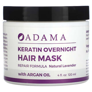 Zion Health, Adama, ночная маска для волос с кератином, натуральная лаванда, 120 мл (4 жидк. Унции)