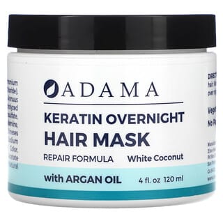 Zion Health, Adama, Keratin Overnight Hair Mask, White Coconut, 4 fl oz (120 ml)