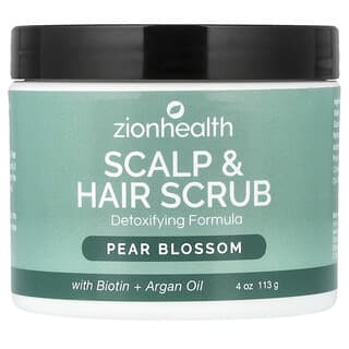 Zion Health, скраб для кожи головы и волос, цветки груши, 113 г (4 унции)