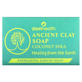 Zion Health, Кусковое мыло с древней глиной, кокос и ши, 170 г (6 унций)