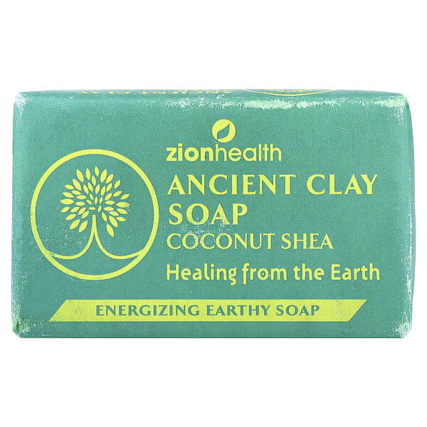 Zion Health, Barra de jabón Ancient Clay, Karité de coco`` 170 g (6 oz)