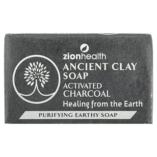 Zion Health, Ancient Clay Bar Soap, Seife aus altem Lehm, Aktivkohle, 170 g (6 oz.)