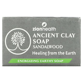 Zion Health, صابون طين قديم، خشب الصندل، 6 أوقية (170 غرام)