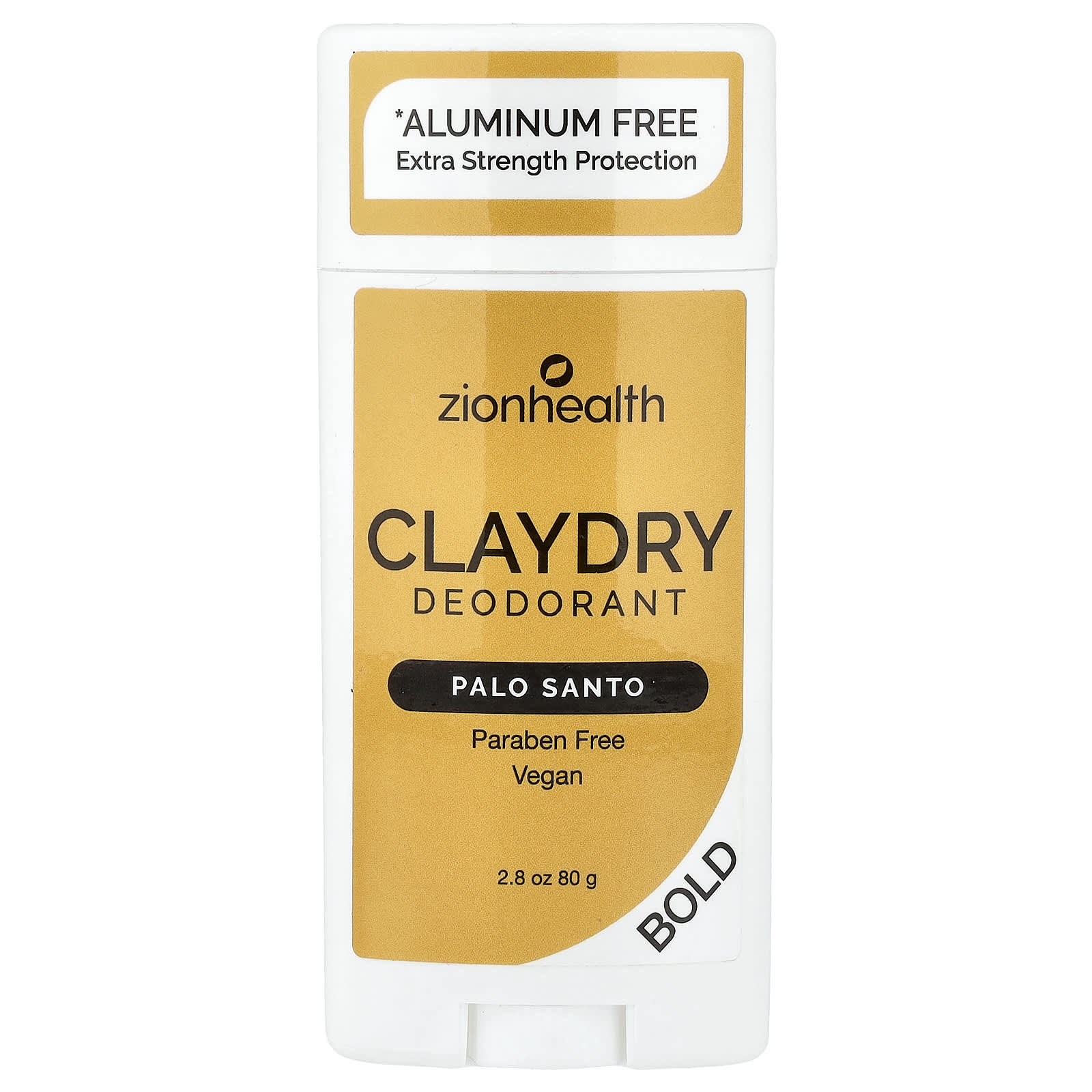 Zion Health, Claydry Deodorant, Bold, пало санто, 80 г (2,8 унции)