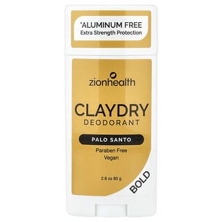 Zion Health, Claydry Deodorant, Bold, Palo Santo, 2.8 oz (80 g)