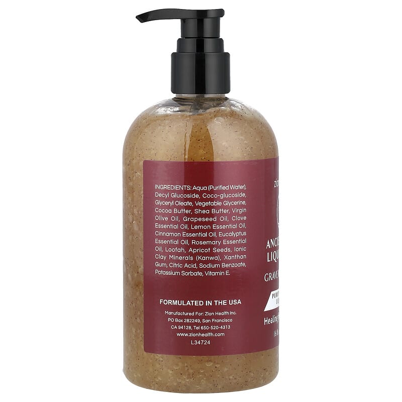 エンシェントクレイ液体ソープ、シーブスエッセンシャルオイル、473ml