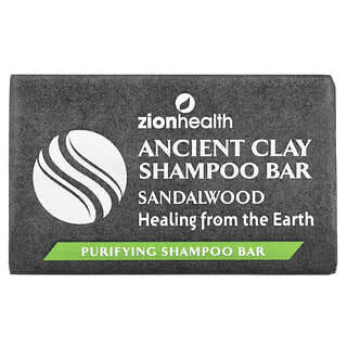 Zion Health, Ancient Clay Shampoo Bar, Sandelhout, 6 oz (70 g)