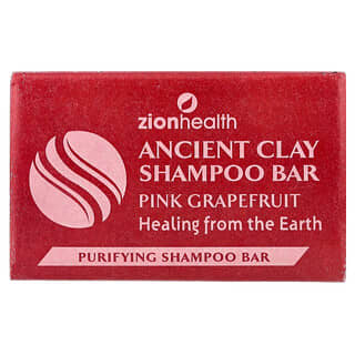 Zion Health, Barra de champú Ancient Clay, Pomelo rosa`` 70 g (6 oz)