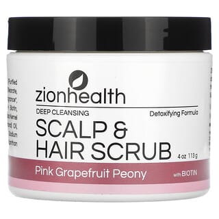 Zion Health, Scalp & Hair Scrub with Biotin, Pink Grapefruit Peony, 4 oz (113 g)
