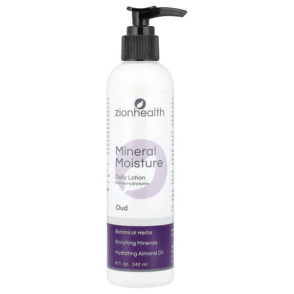 Zion Health, Mineral Moisture 데일리 로션, 오드, 240ml(8fl oz)
