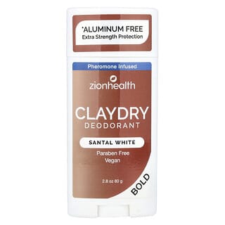 Zion Health, Bold, Desodorante ClayDry, Santal White, 80 g (2,8 oz)