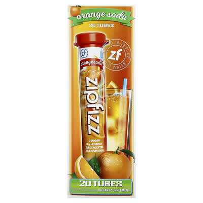 Zipfizz, Energy Mix, Orange Soda Flavor, 20 Tubes, 0.39 oz (11 g) Each