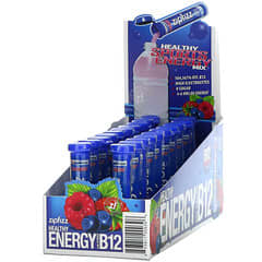 Zipfizz, Mezcla energética para deportistas saludables con vitamina B12, arándano azul y frambuesa, 20 tubos, 11 g (0,39 oz) cada uno