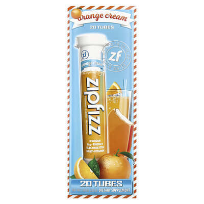 Zipfizz, Healthy Sports Energy Blend Vitamin B12, Orange Milk, 20 Tubes, 0.39 oz (11 g) Each
