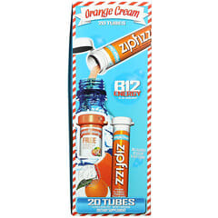 Zipfizz, Mezcla energética para deportistas saludables con vitamina B12, Crema de naranja, 20 tubos, 11 g (0,39 oz) cada uno