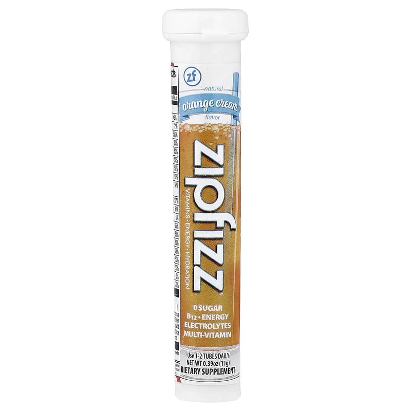 Energy Drink Mix, Orange Cream, 20 Tubes, 0.39 oz (11 g) Each