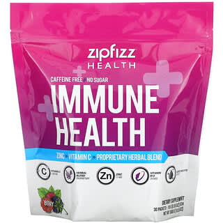 Zipfizz, Immune Health, Caffeine Free, Berry, 30 Packets, 0.35 oz (10 g) Each