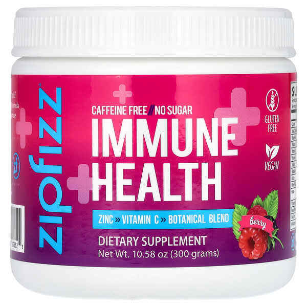 Zipfizz, Immune Health, Caffeine Free, Berry, 10.58 oz (300 g)