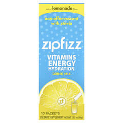 Energy Drink Mix, Lemonade, 10 Packets, 0.28 oz (8 g) Each
