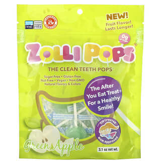 Zollipops, The Clean Teeth Pops ، بنكهة التفاح الأخضر ، 3.1 أونصة