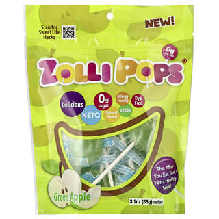 زولي بوبس‏, The Clean Teeth Pops ، بنكهة التفاح الأخضر ، 3.1 أونصة