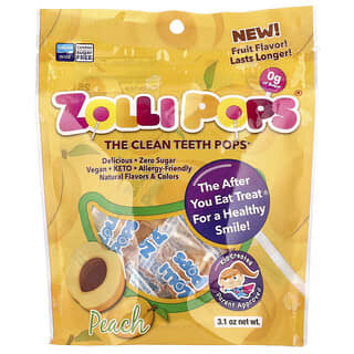 Zollipops, De Clean Teeth Pops, Perzik, 88 g